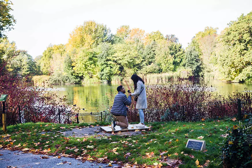 Proposal photography at Battersea Park