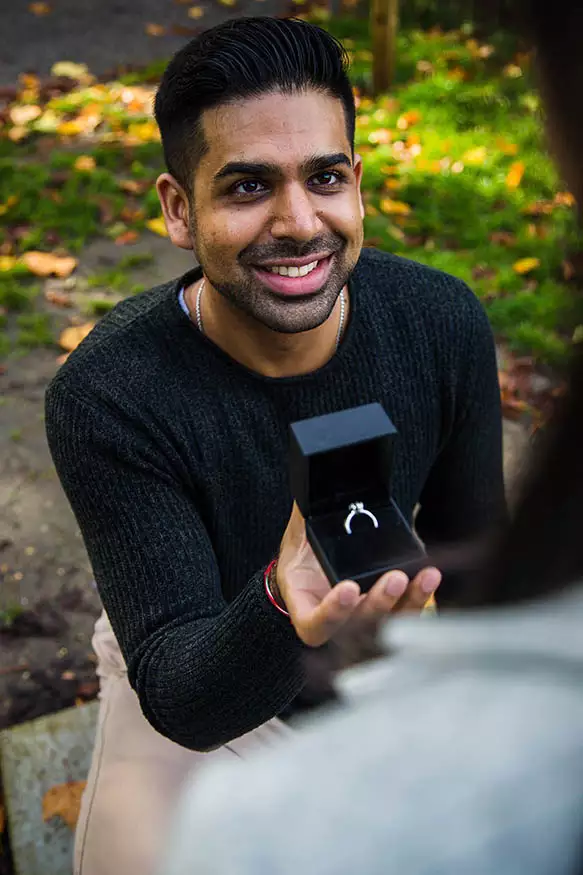 Proposal photography at Battersea Park