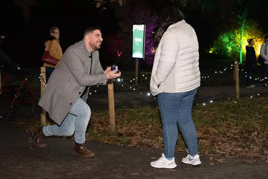 Proposal photography at Kew Gardens