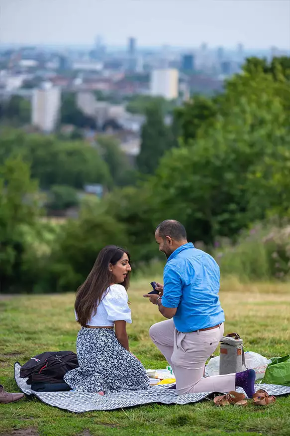 Proposal photography at Primrose Hill