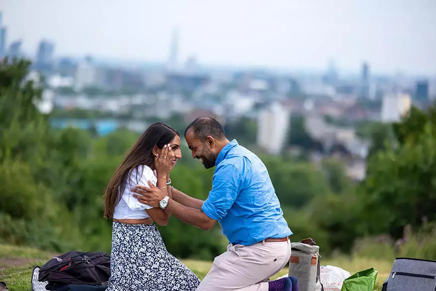 Proposal photography at Primrose Hill