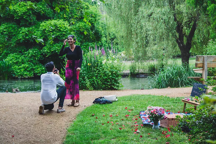 Proposal photography at Richmond Park