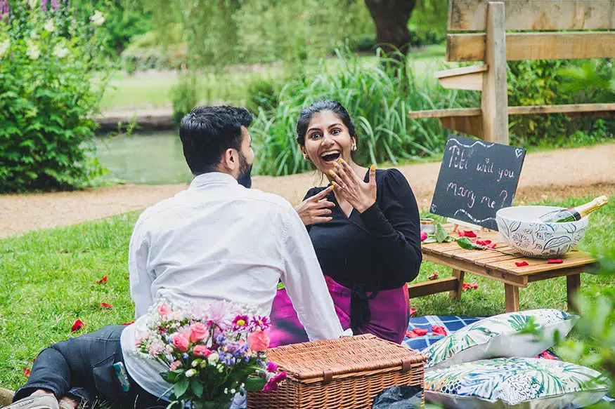 Proposal photography at Richmond Park