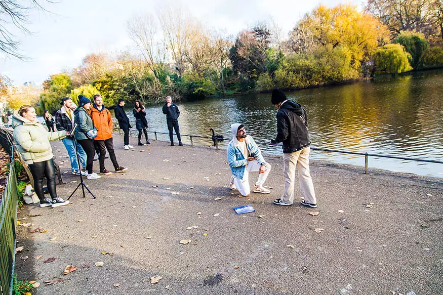 Proposal photography at St James Park