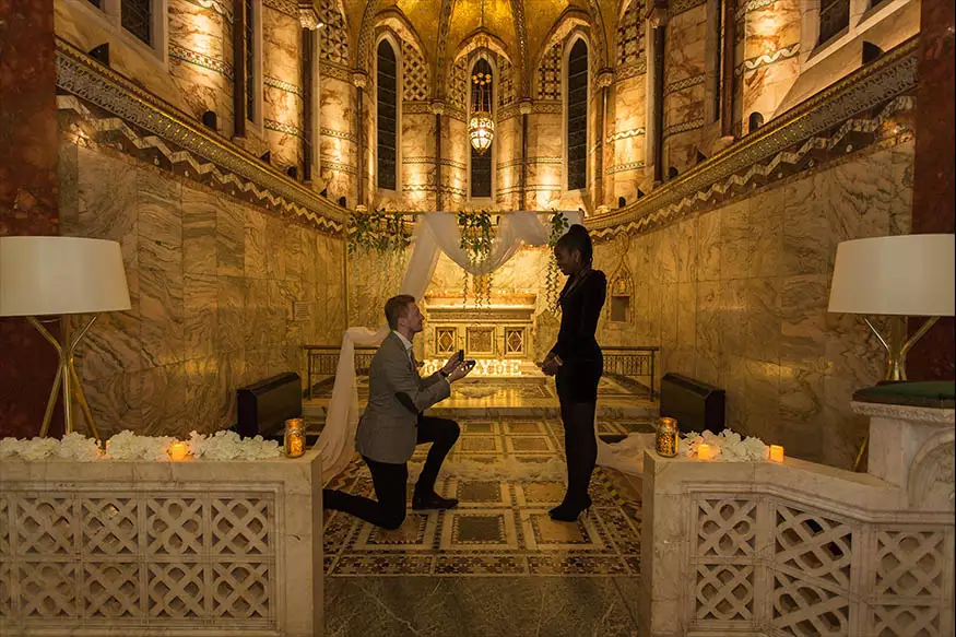 Proposal photography at The Fitzrovia Chapel