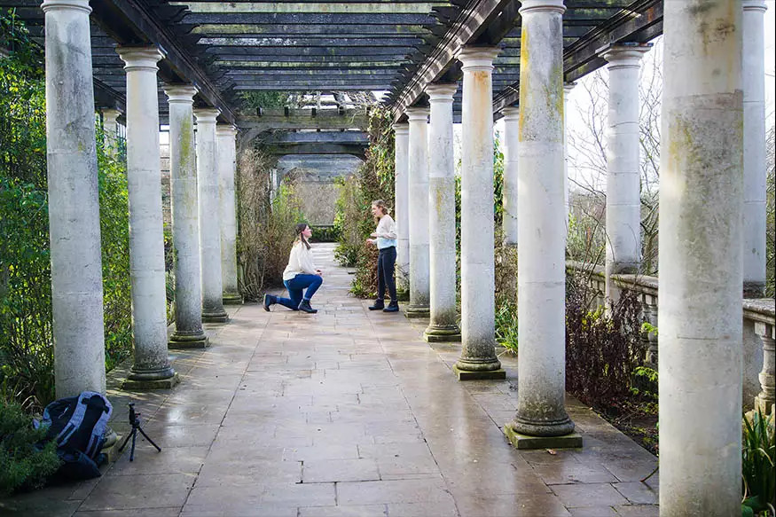 Proposal photography at The Hill Garden and Pergola