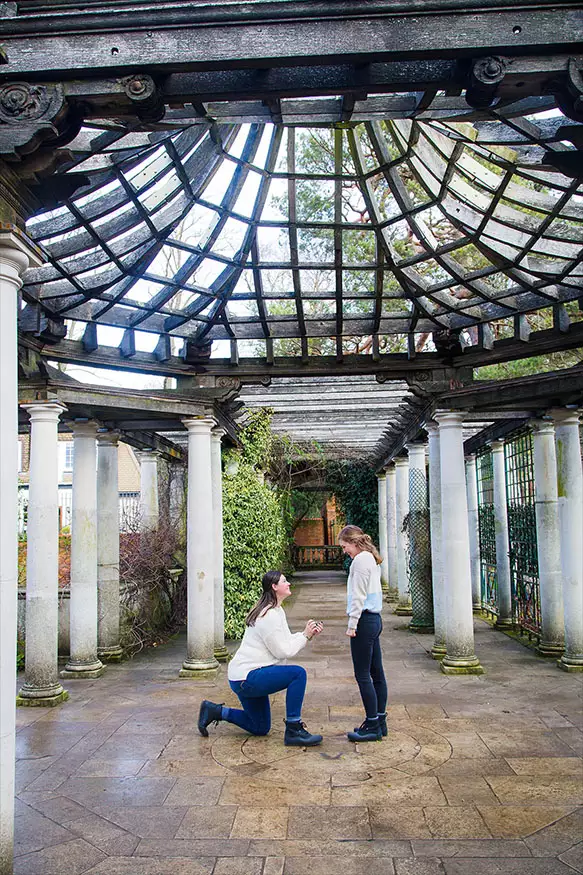 Proposal photography at The Hill Garden and Pergola