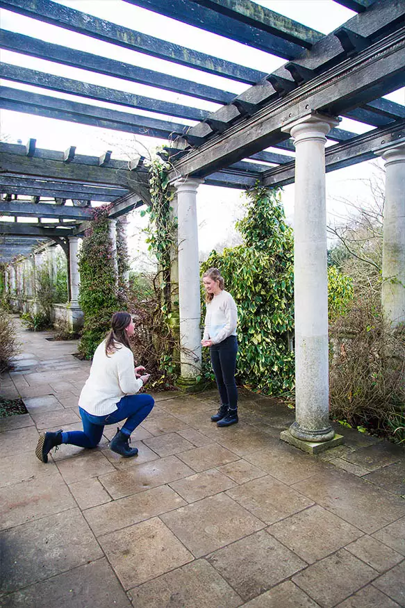 Proposal photography at The Hill Garden and Pergola