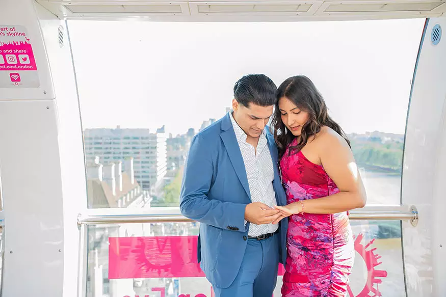 Proposal photography at She Said Yes at The London Eye
