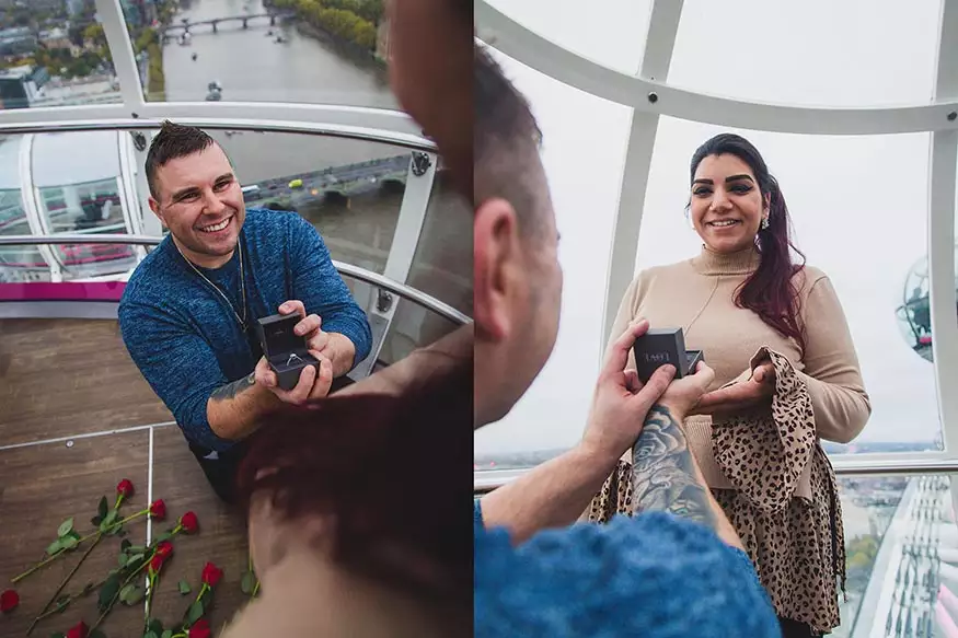 Proposal photography at She Said Yes at The London Eye