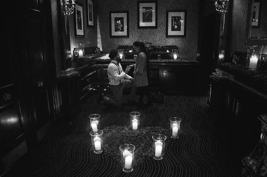 Proposal photography at The Savoy
