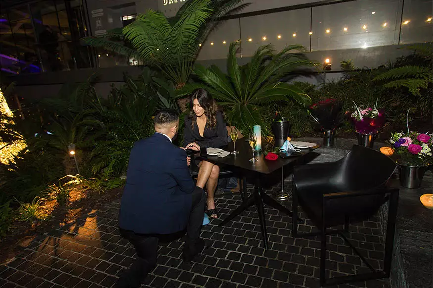 Proposal photography at The Sky Garden