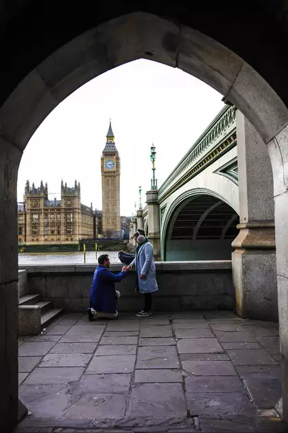 Proposal photography at She Said Yes at Westminster