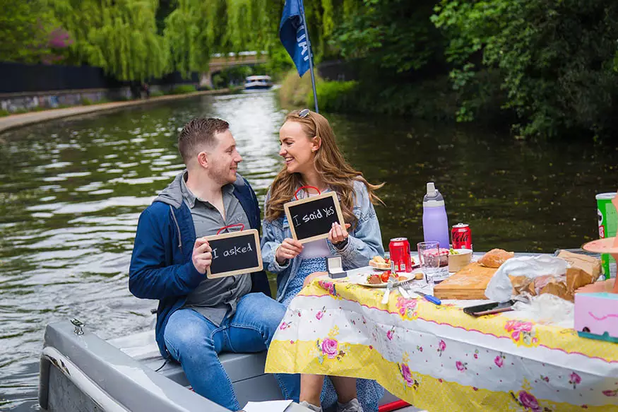 Proposal photography on a Canal