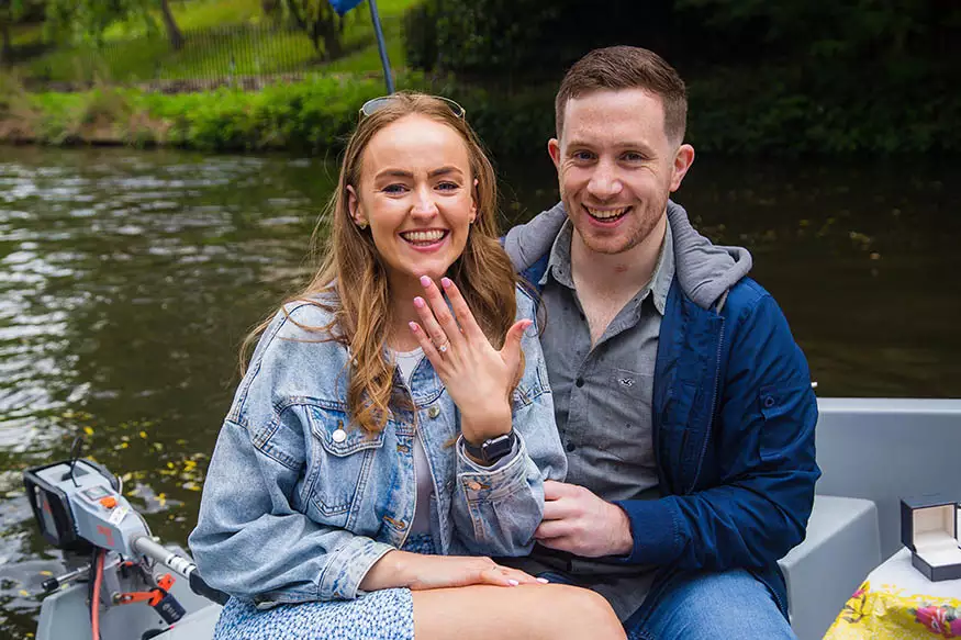 Proposal photography on a Canal