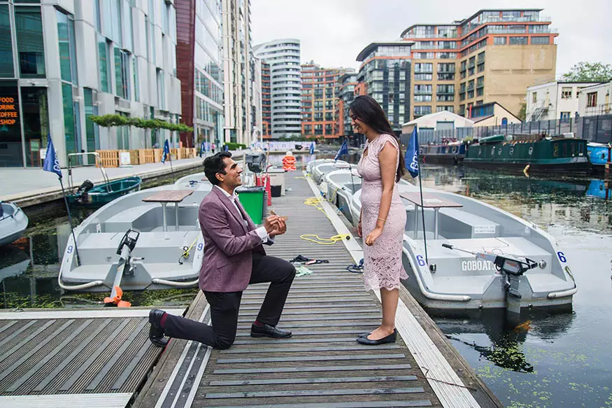 Proposal photography on a Canal
