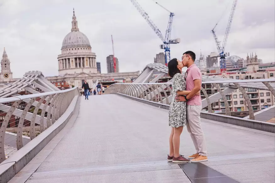 Proposal photography on The Millennium Bridge