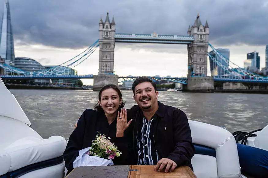Proposal photography on The Thames