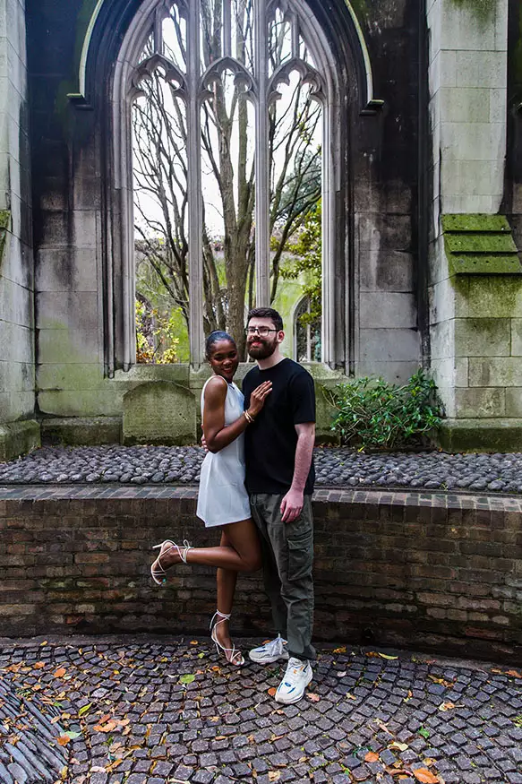 Proposal photography at St Dunstand in the East