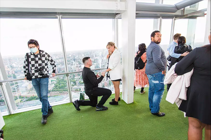Proposal photography at The Shard