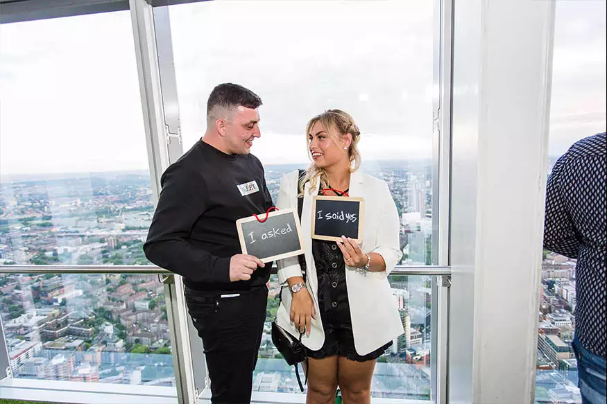 Proposal photography at The Shard