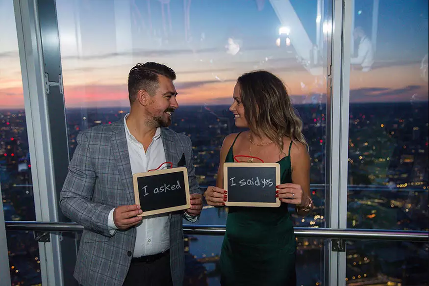 Proposal photography at The Shard