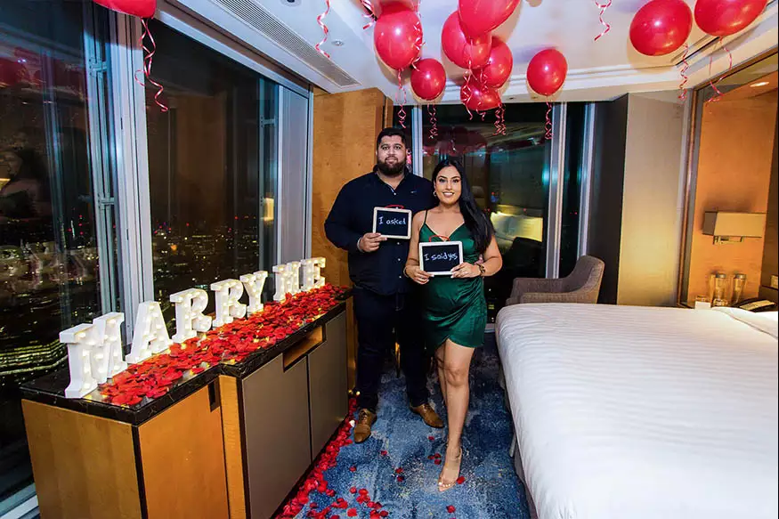 Proposal photography at The Shard